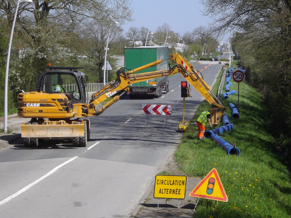 Travaux publics canalisation