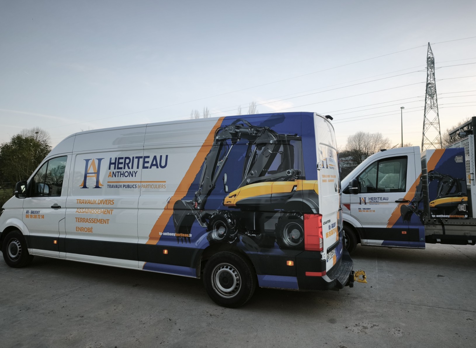 Alignement camion benne